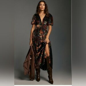 Anthropologie Katerina Dress in Velvet- size 6